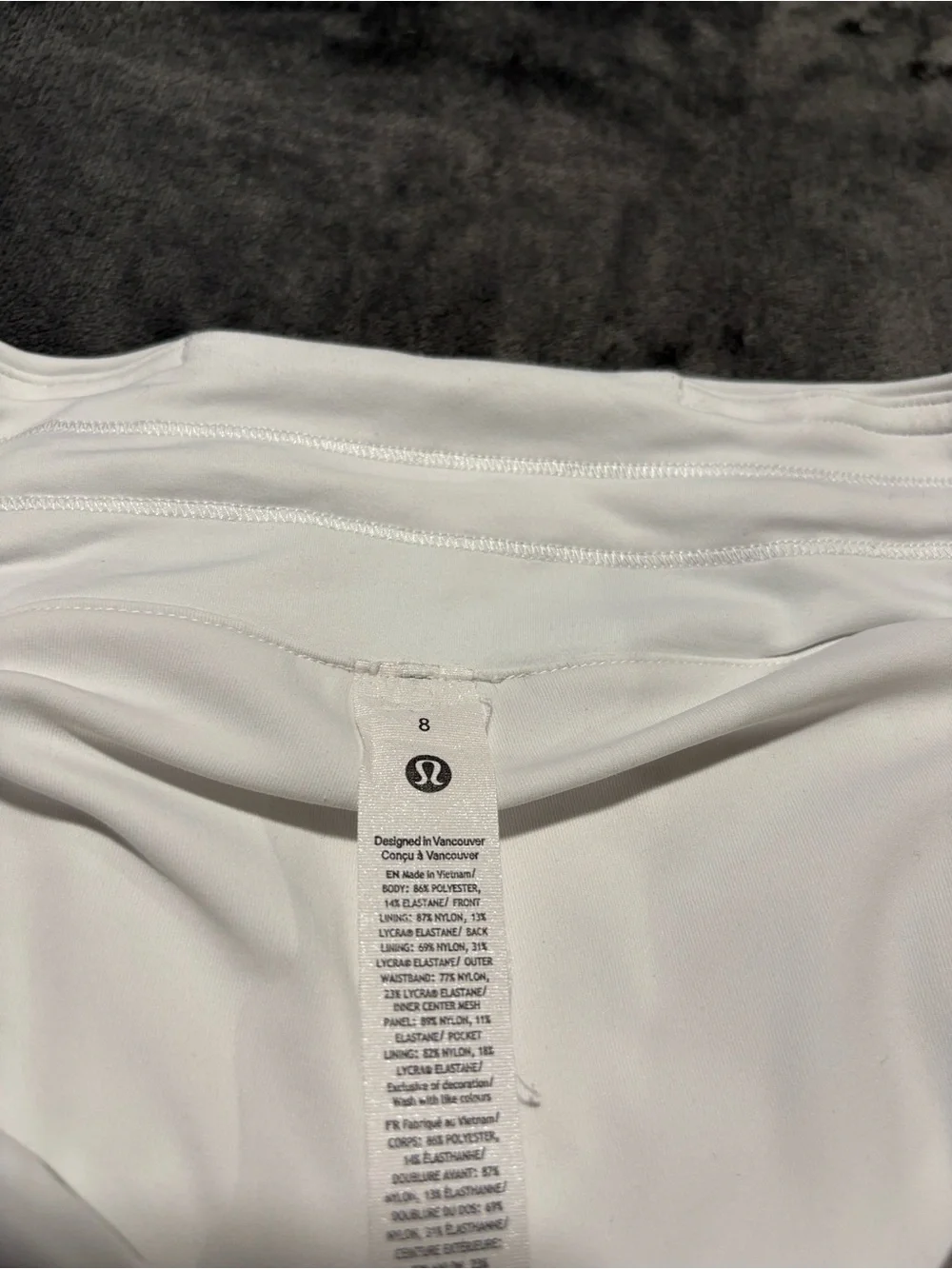 lululemon athletica White Active Skirt with Built-In Liner